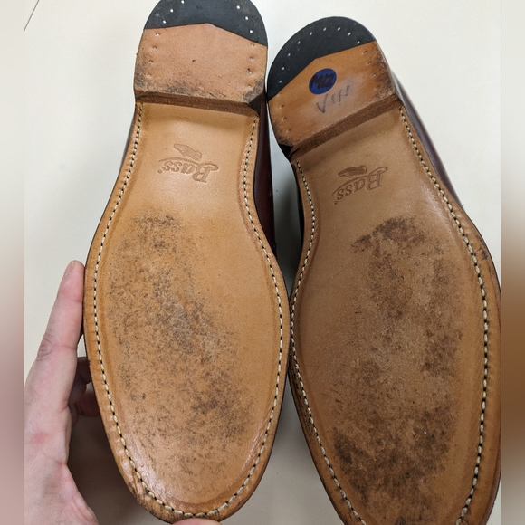 G.H. Bass loafers. Leather. Men's 12 EUC wine/dark red - Picture 4 of 5